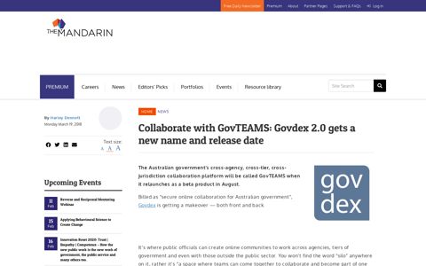 Collaborate with GovTEAMS: Govdex 2.0 gets a new name ...