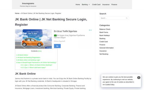 JK Bank Online | JK Net Banking Secure Login, Register