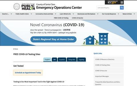 FREE COVID-19 Testing Sites - Novel Coronavirus (COVID ...