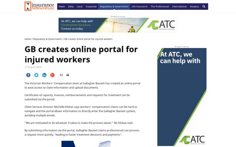 GB creates online portal for injured workers - Regulatory ...