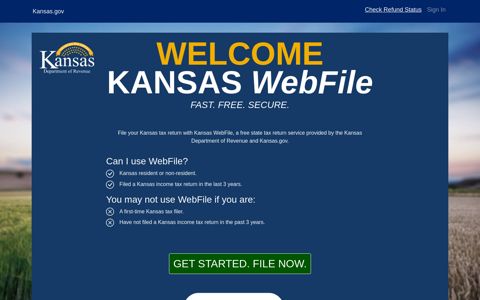 Kansas Department of Revenue - WebFile - Kansas.gov