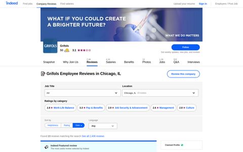 Working at Grifols in Chicago, IL: Employee Reviews | Indeed ...