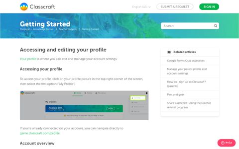 Accessing and editing your profile – Classcraft - Knowledge ...