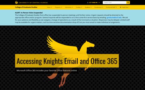 Accessing Knights Email and Office 365 - College of Graduate ...
