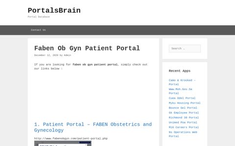 Faben Ob Gyn Patient - Patient Portal - Faben Obstetrics And ...