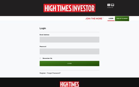 Login : Become a Shareholder in High Times – The Original ...