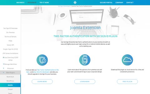 Joomla Two-Factor Authentication | SecSign 2FA