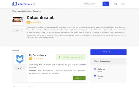 81 Katushka.net Alternatives and Reviews | Alternative.app