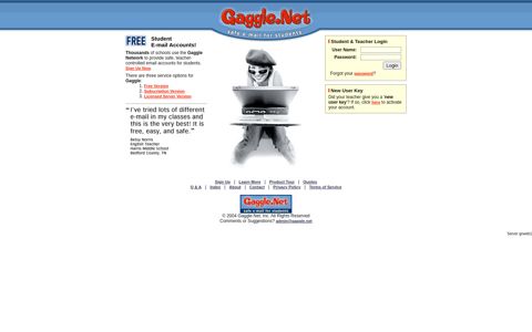 Gaggle.Net - Free Filtered E-mail for Schools and Students