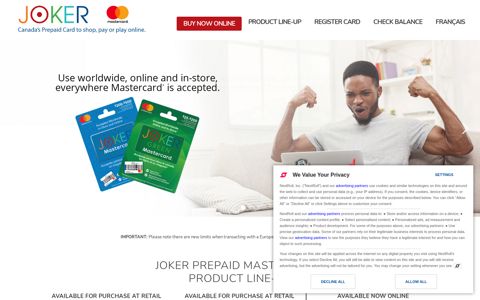 Joker Prepaid Mastercard - Canada's Prepaid Card to shop ...