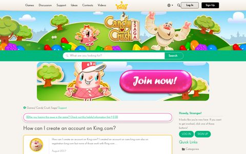 How can I create an account on King.com? — King Community
