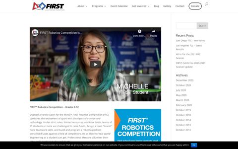 FIRST Robotics Competition | FIRST Robotics - California