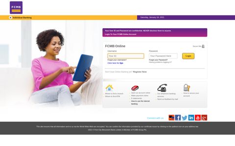 .::FCMB Internet Banking - Personal