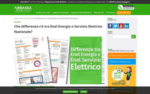 Differenze tra Servizio Elettrico Nazionale ed Enel Energia?