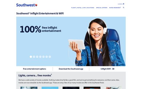 Southwest Inflight Entertainment & WiFi - Southwest Airlines