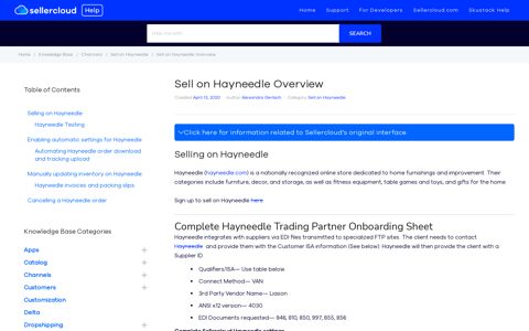 Sell on Hayneedle Overview - Sellercloud Help