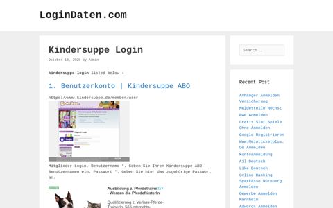 Kindersuppe Login - LoginDaten.com