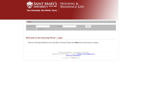 Saint Mary's University Housing Portal - Welcome to the ...