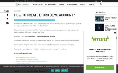 How To Create eToro Demo Account? (eToro Social Trading)