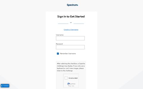 Sign In to Get Started - Spectrum.net