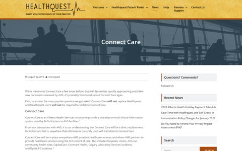 Connect Care - Healthquest - Healthquest EMR