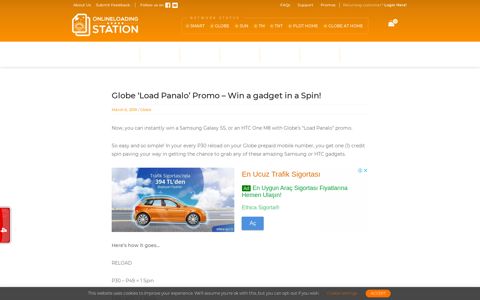 Globe 'Load Panalo' Promo – Win a gadget in a Spin! | Online ...