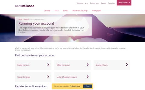 Running your account - Kent Reliance