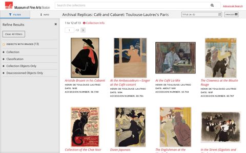 Archival Replicas: Café and Cabaret: Toulouse-Lautrec's Paris