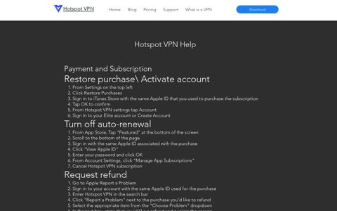 Support | Hotspot VPN