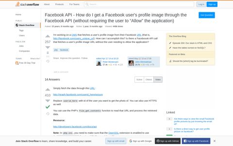 Facebook API - How do I get a Facebook user's profile image ...
