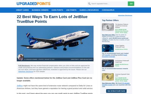 22 Best Ways to Earn Lots of JetBlue TrueBlue Points [2020]