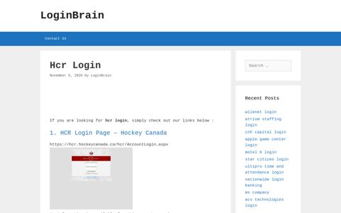 Hcr - Hcr Login Page - Hockey Canada - LoginBrain