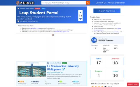 Lcup Student Portal