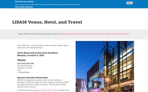 LISA18 Venue, Hotel, and Travel | USENIX