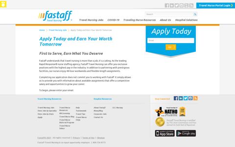 Apply for Travel Nurse Positions | Fastaff Travel Nursing
