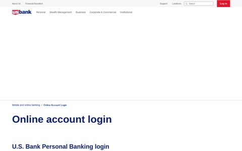 Online Account Login | U.S. Bank