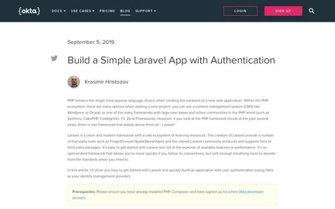 Build a Simple Laravel App with Authentication | Okta Developer