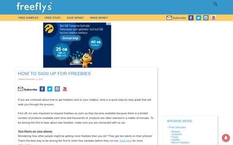 How To Sign Up for Freebies - Freeflys