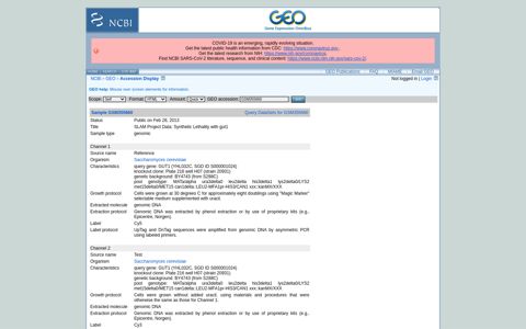 GEO Accession viewer - NIH