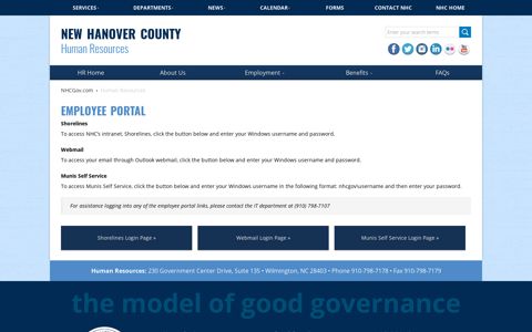 Employee Portal | Human Resources | New Hanover County ...