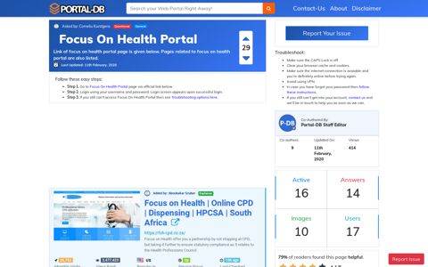 Focus On Health Portal