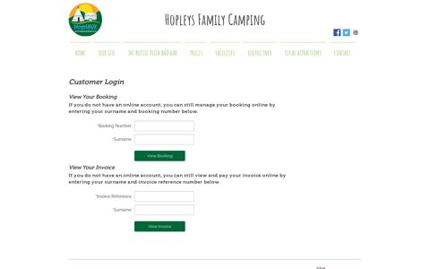Login - Hopleys Family Camping