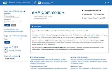 eRA Commons - NIH