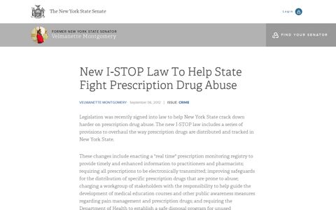 New I-STOP Law To Help State Fight Prescription Drug Abuse ...