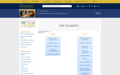e-Campus - University of Rhode Island