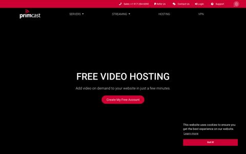 Free Video Hosting | Upload and Stream Video, Free - Primcast