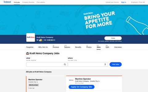 Kraft Heinz Company Jobs and Careers | Indeed.com