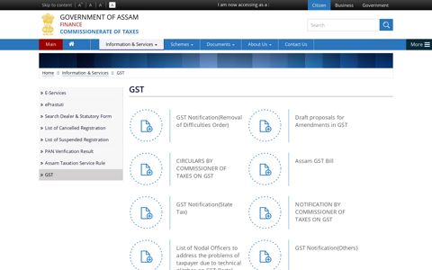 GST | Commissionerate of Taxes | Government Of Assam, India