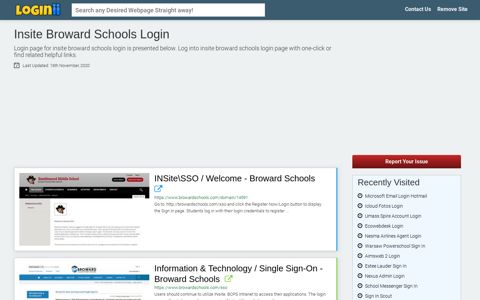 Insite Broward Schools Login - Loginii.com