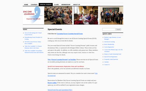 Special Events | Encore Learning